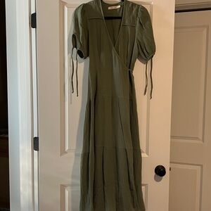 Christy Dawn Olive Midi Dress
